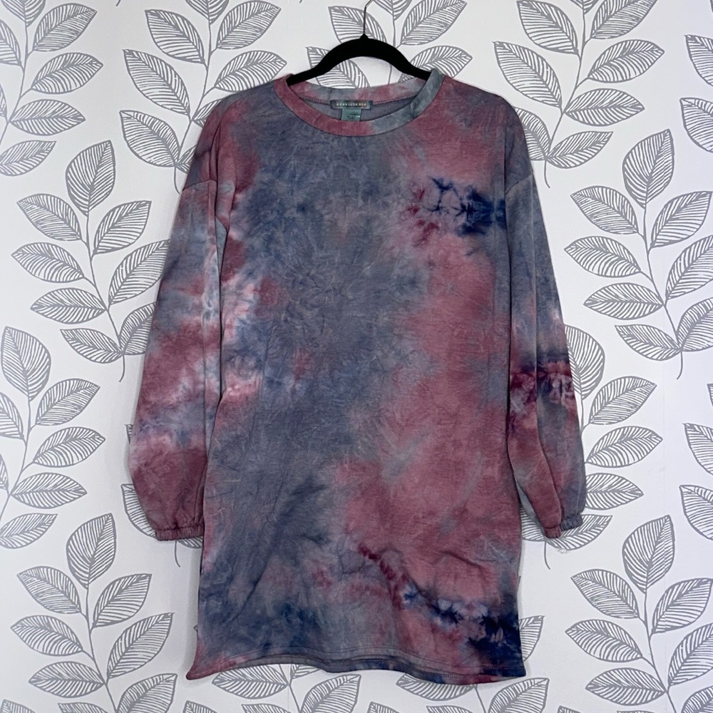 Good Luck Gem Tie Dye Sweater Medium